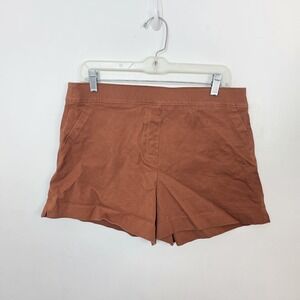Spanx Brown Comfy Casual Everyday Minimalist High Rise Stretchy Shorts Size L